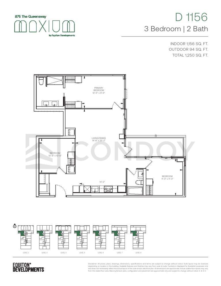 Maxium Condos B-622 Floorplan