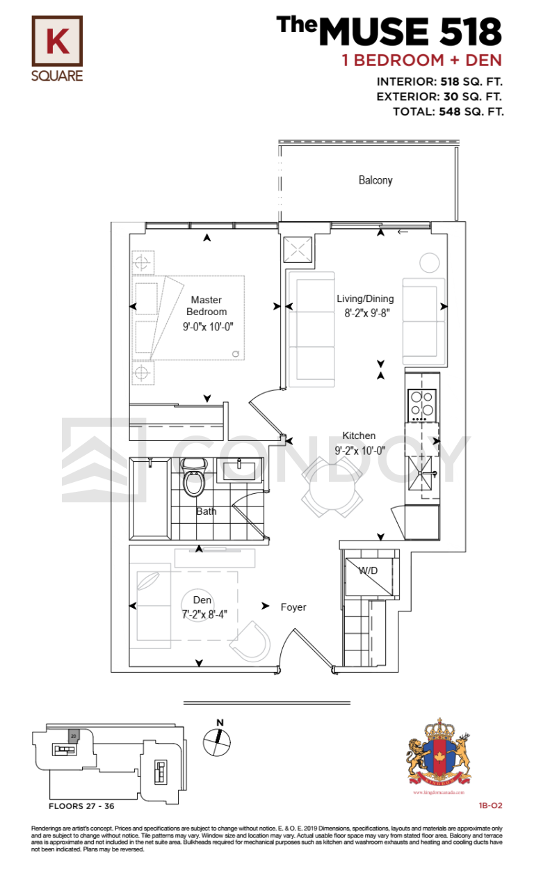 KSquare Condos-Muse-518-Floor-Plan