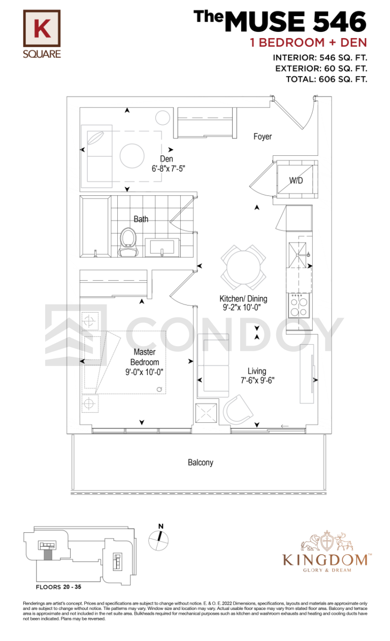 KSquare Condos-Muse-546-Floor-Plan