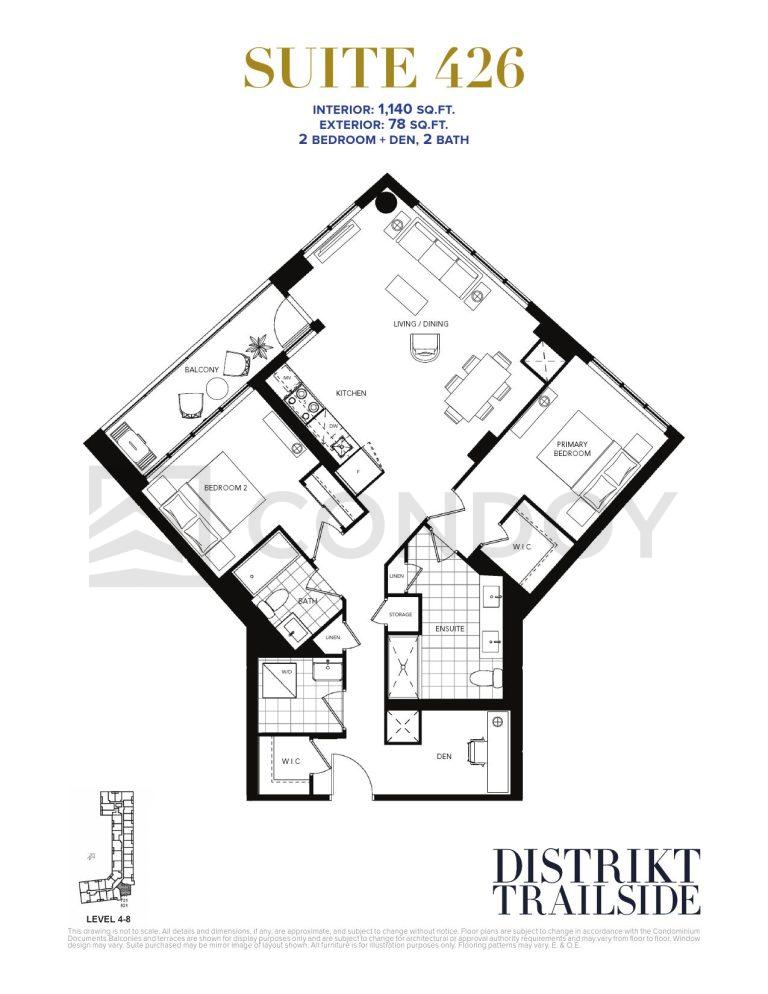 Distrikt-Trailside-Condos | SUITE 426 | 1,140 Sq.Ft. | 2.5B