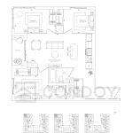 Foret-Condos-Model-3B+S-AA-floorplan