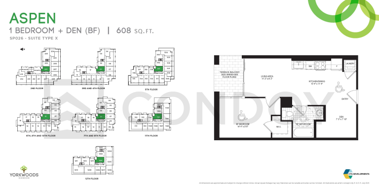 Yorkwoods Condos Aspen Floorplan Model