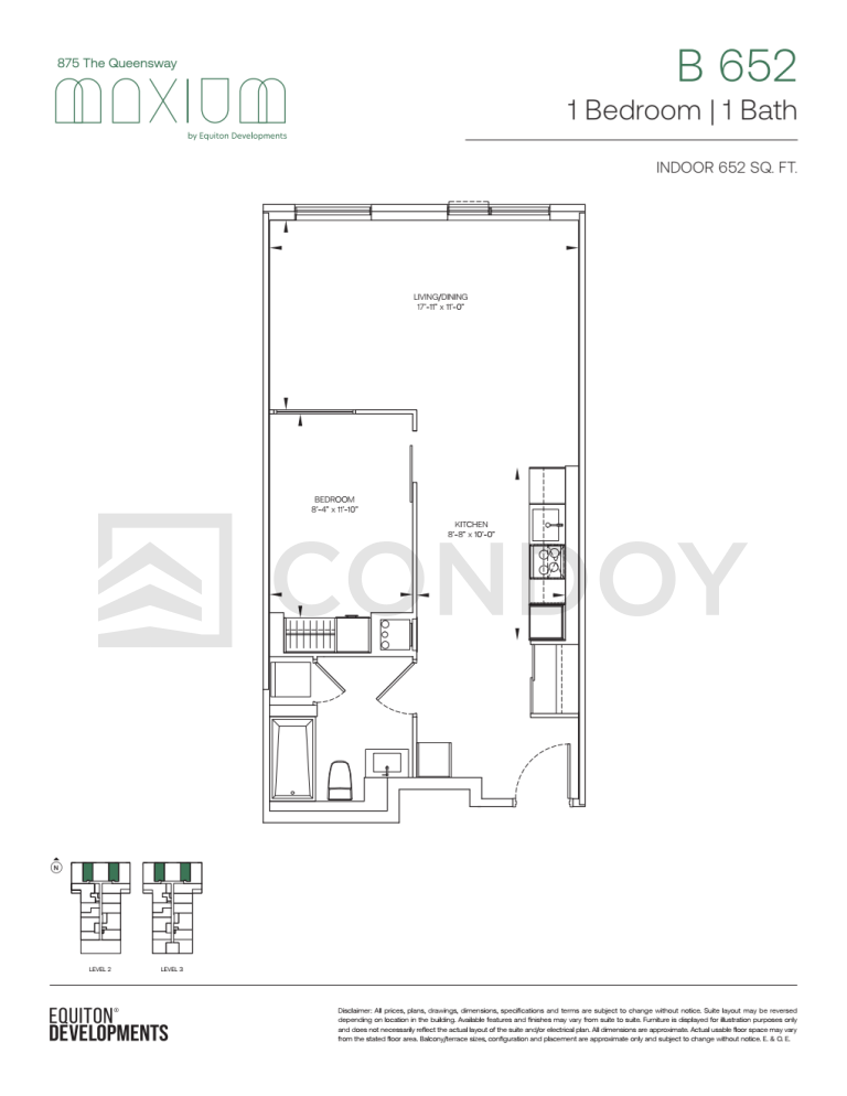 Maxium Condos B 652 Floorplan