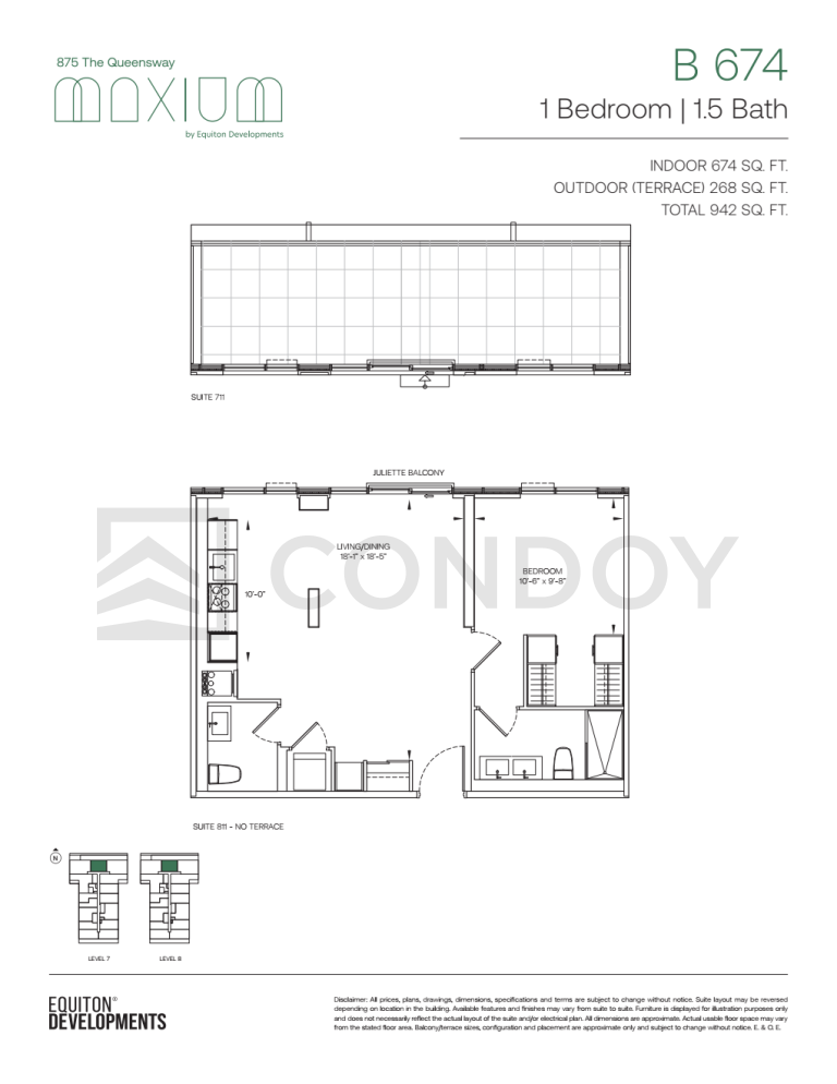 Maxium Condos B 674 Floorplan