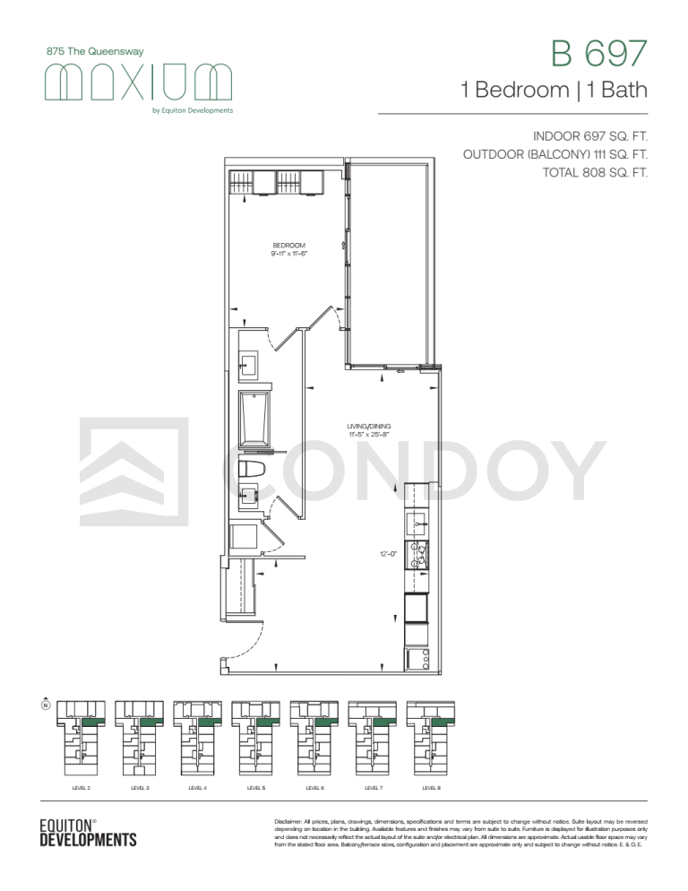 Maxium Condos B 697 Floorplan