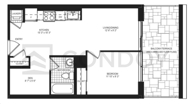 Yorkwoods Condos Basswood Floorplan Model
