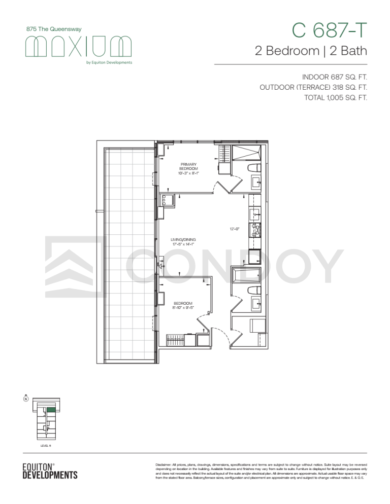 Maxium Condos C-687 T Floorplan