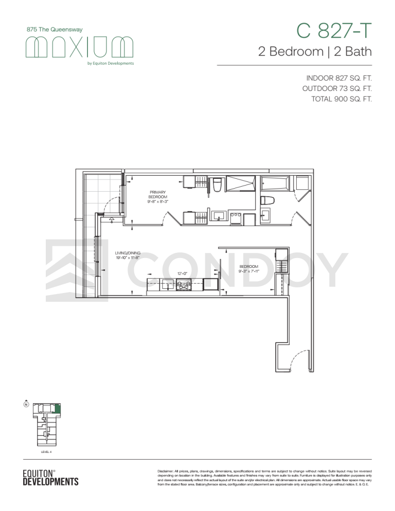 Maxium Condos C-827 T Floorplan