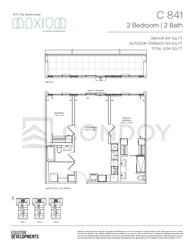 Maxium Condos C 841 Floorplan