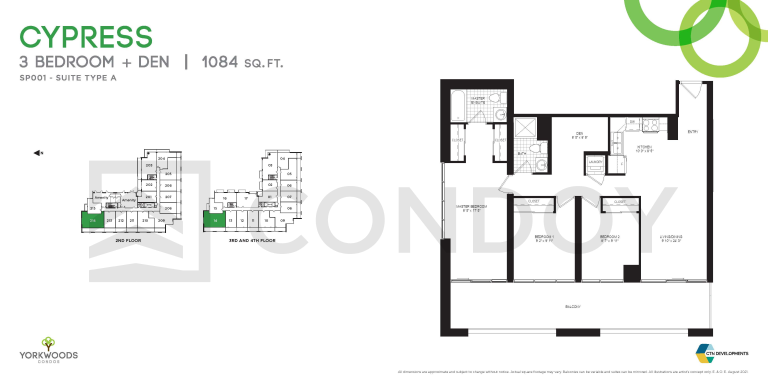 Yorkwoods Condos Cypress Floorplan Model