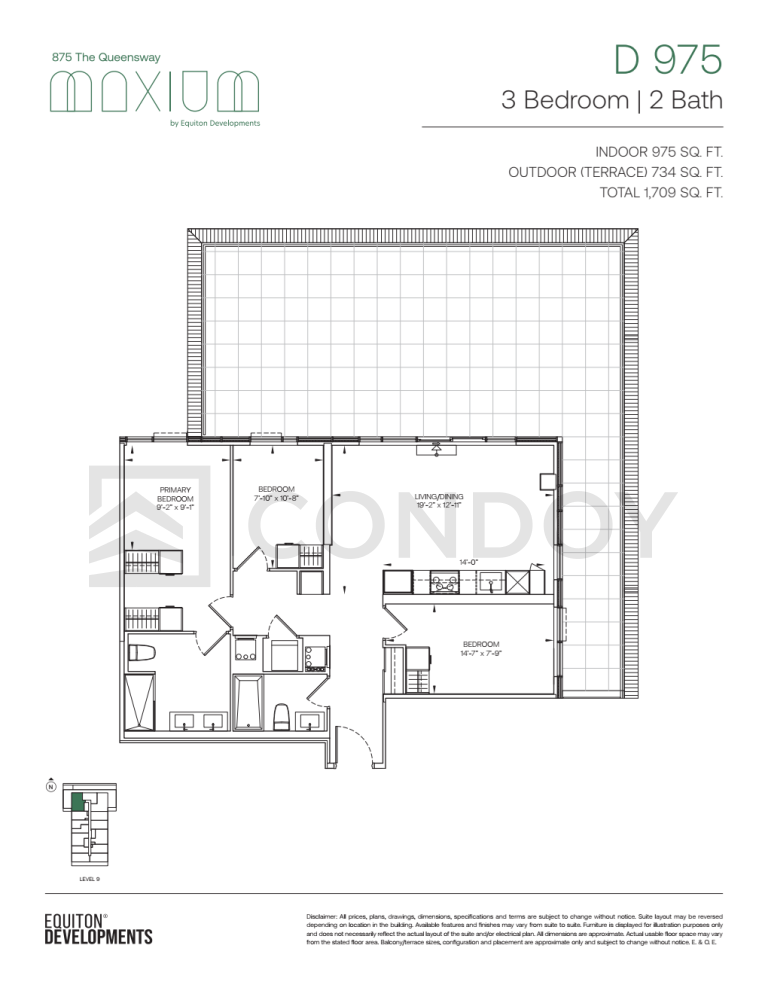 Maxium Condos D-975 Floorplan