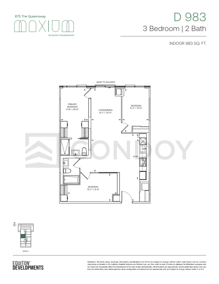 Maxium Condos D-983 Floorplan
