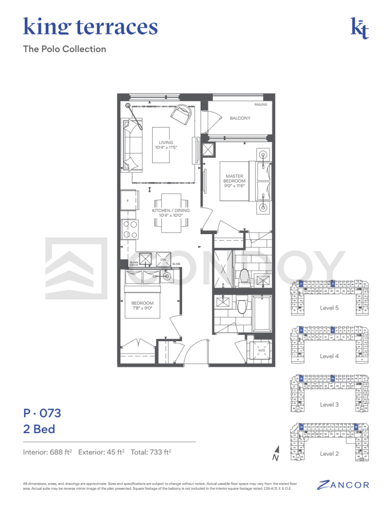 King Terraces Condos P.073 Floorplan