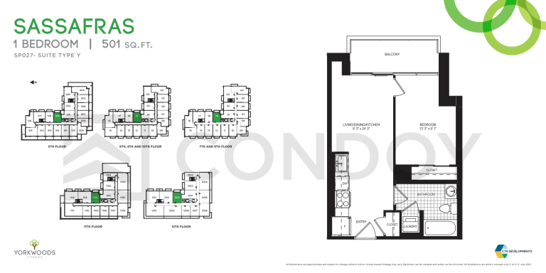 Yorkwoods Condos Sassafras Floorplan Model