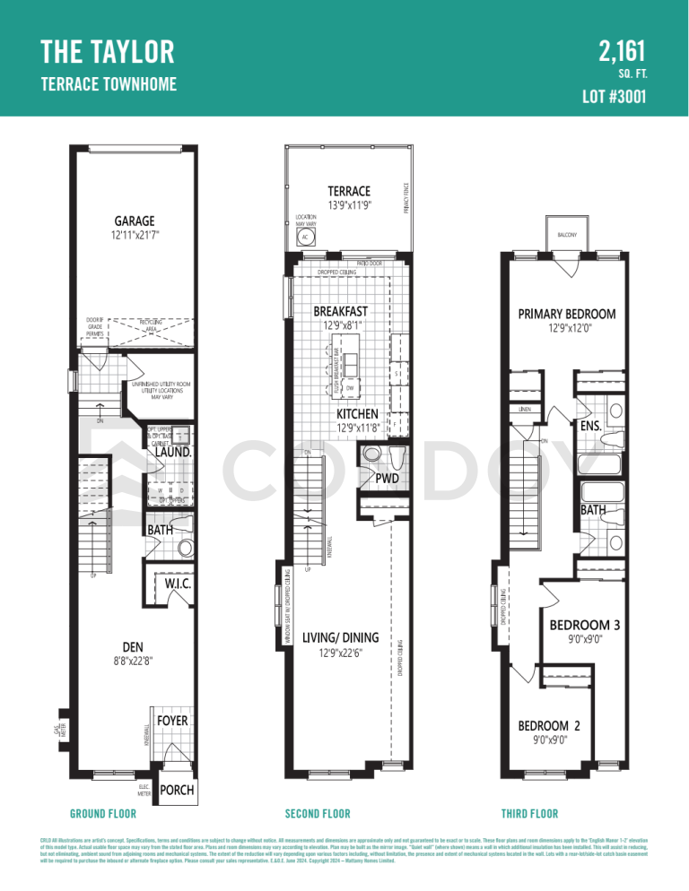Thomson Towns Taylor Floorplan