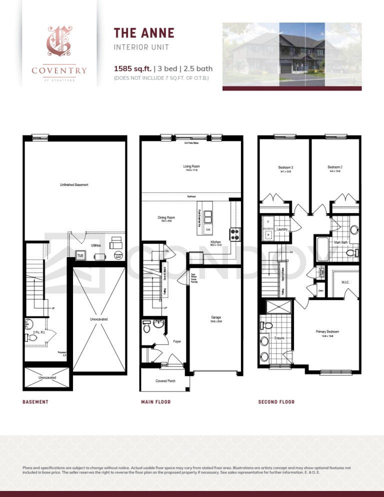 Conventry Of Stratford The Anne FloorPlan