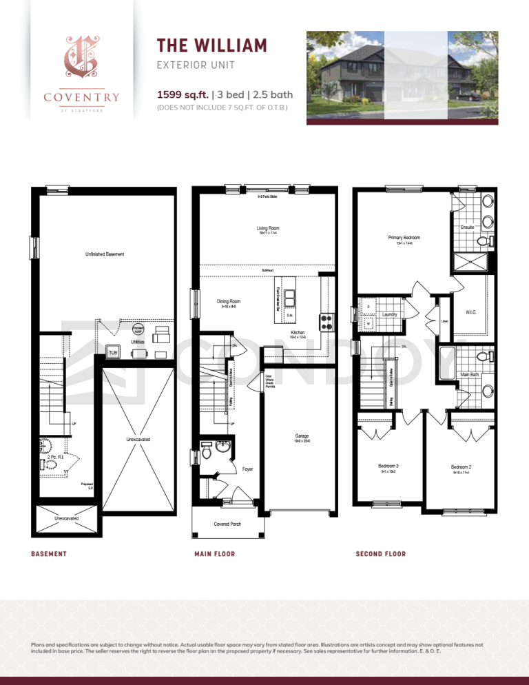 Conventry Of Stratford The William FloorPlan