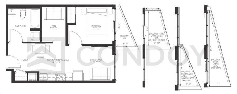 1107 Main Condos C524 Floor Plans