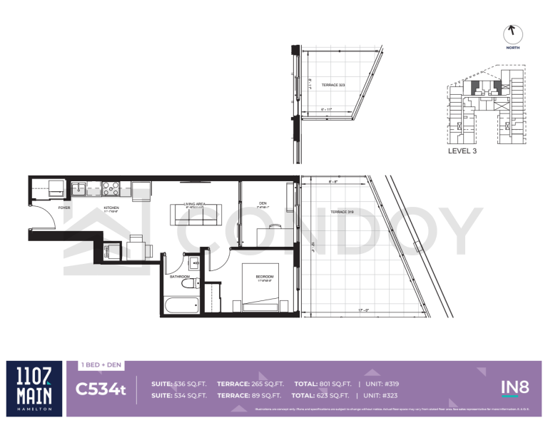 1107 Main Condos C534T Floor Plans