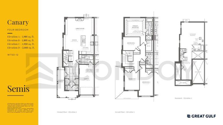 Whitby Meadows Homes Canary Floor Plan