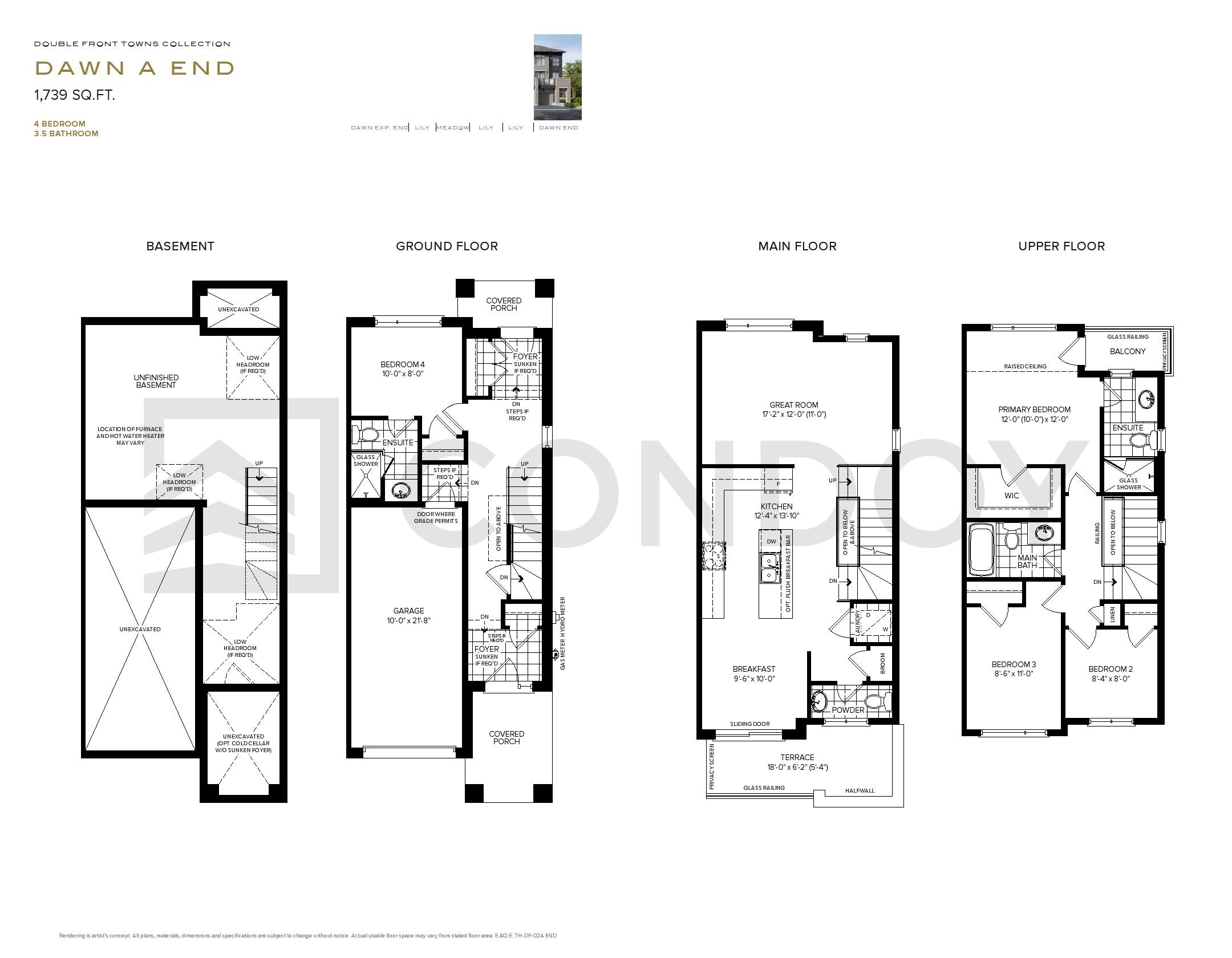 The Willows Homes DAW N A E N D floorplan