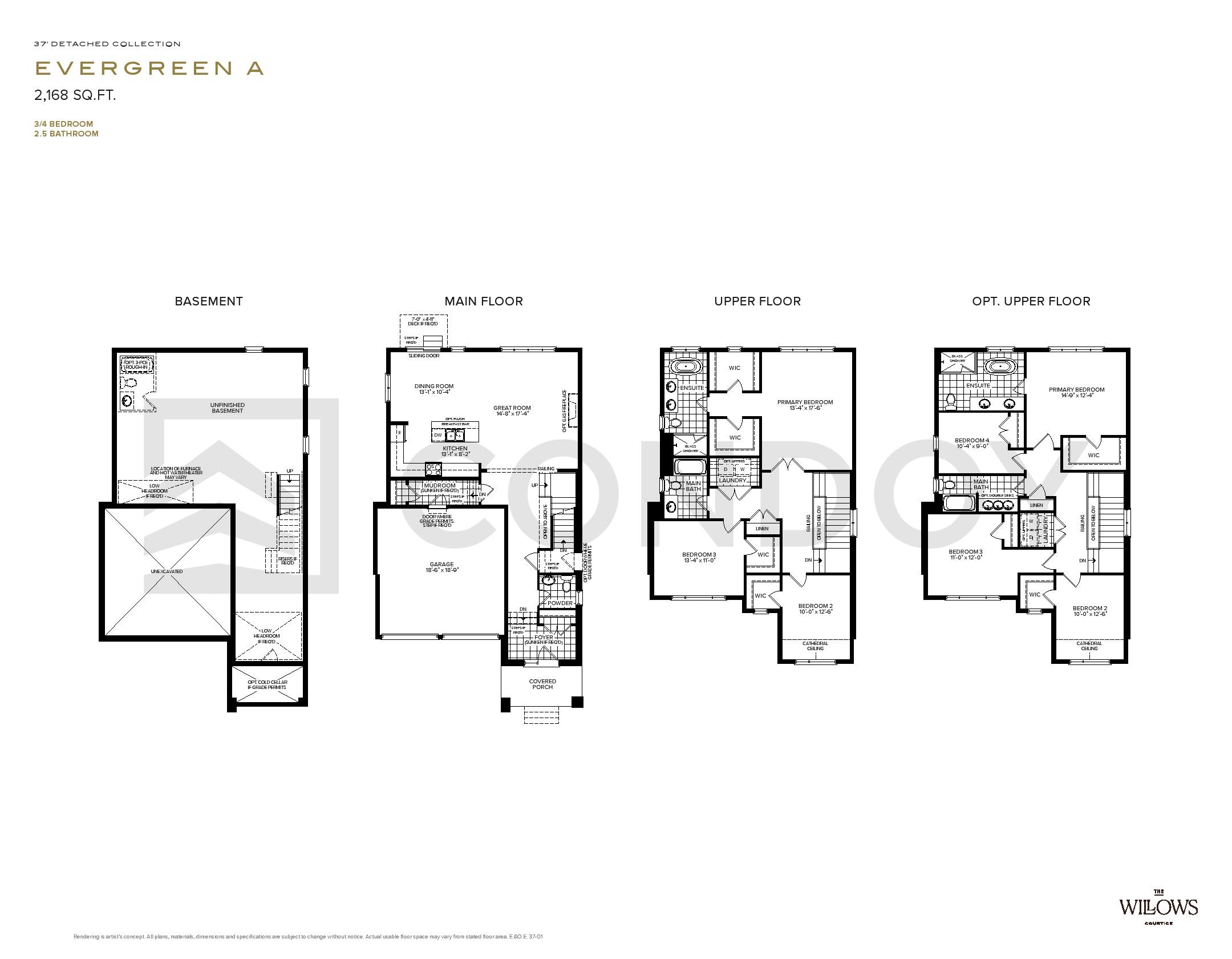 The Willows Homes E V E R G R E E N A floorplan