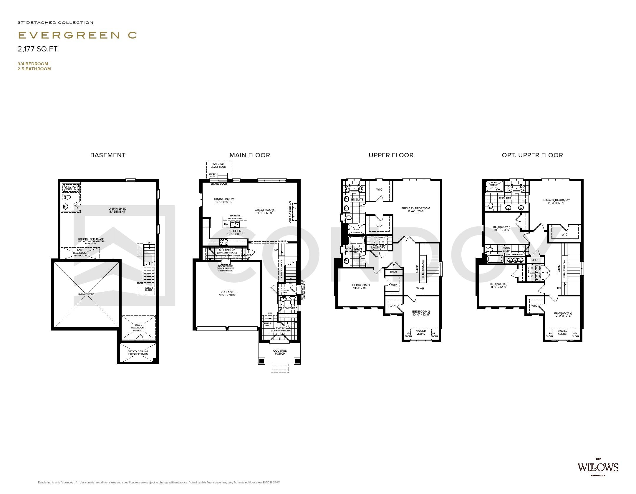 The Willows Homes E V E R G R E E N C floorplan