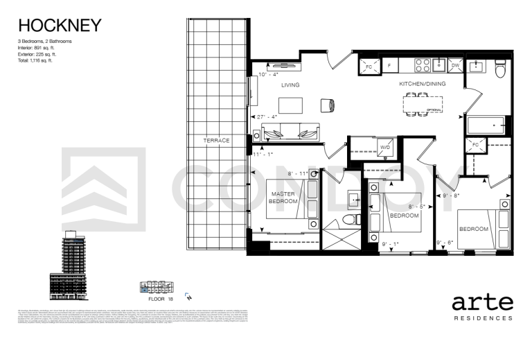 Arte Residences HOCKNEY Floor Plan