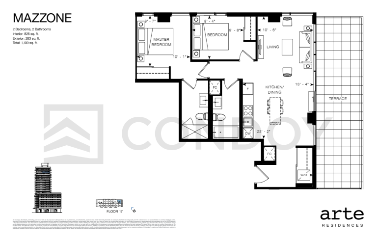 Arte Residences MAZZONE Floor Plan