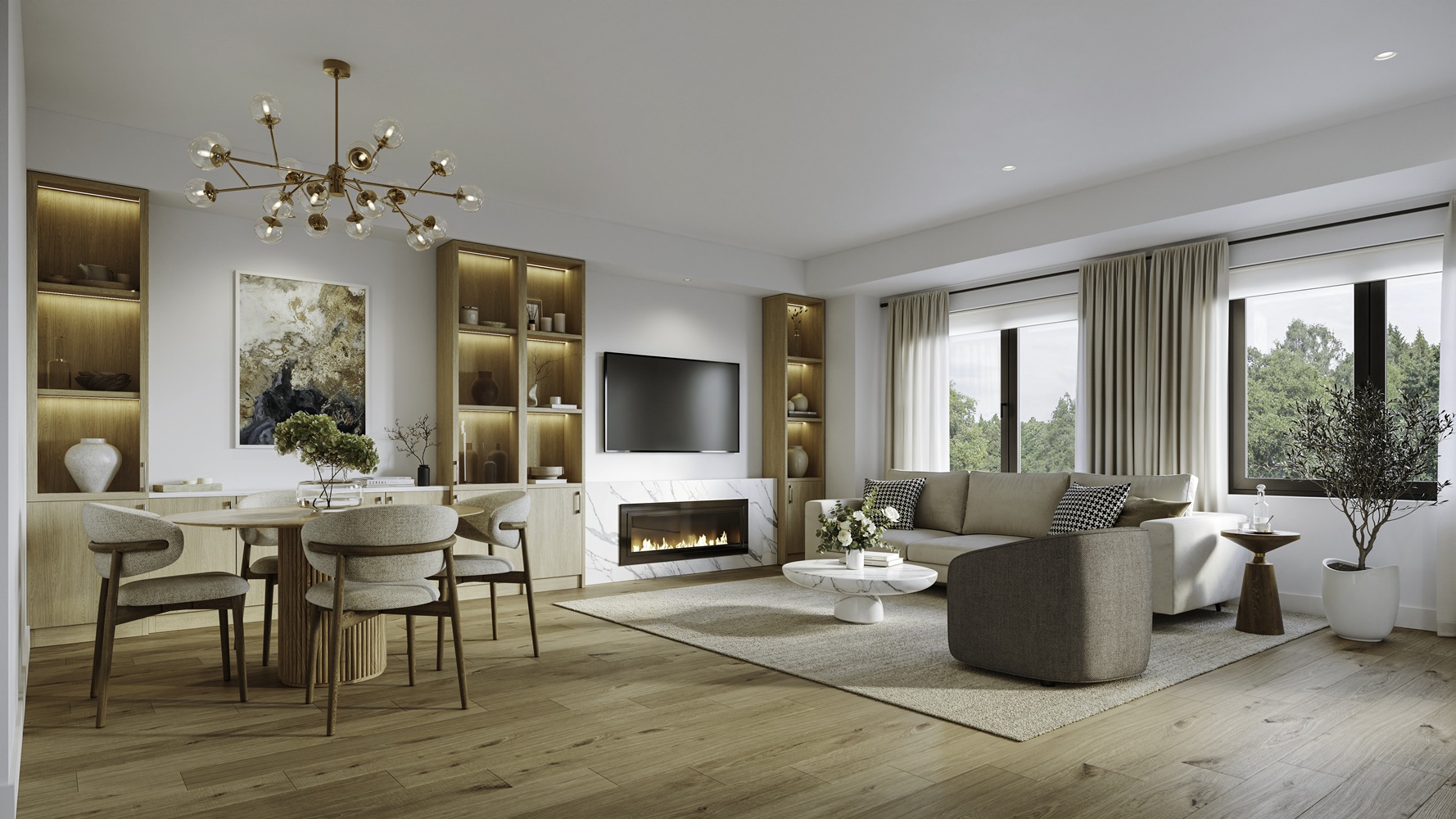 Skylands Townhomes Living Dining