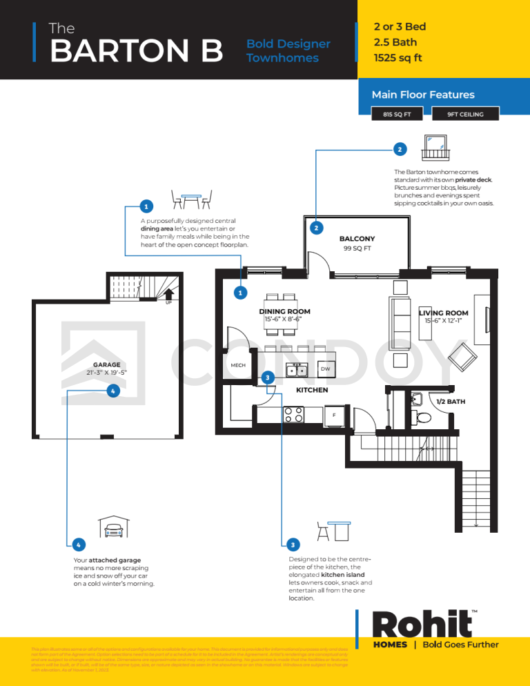 Dean’s Landing Condos Model Barton B floorplan