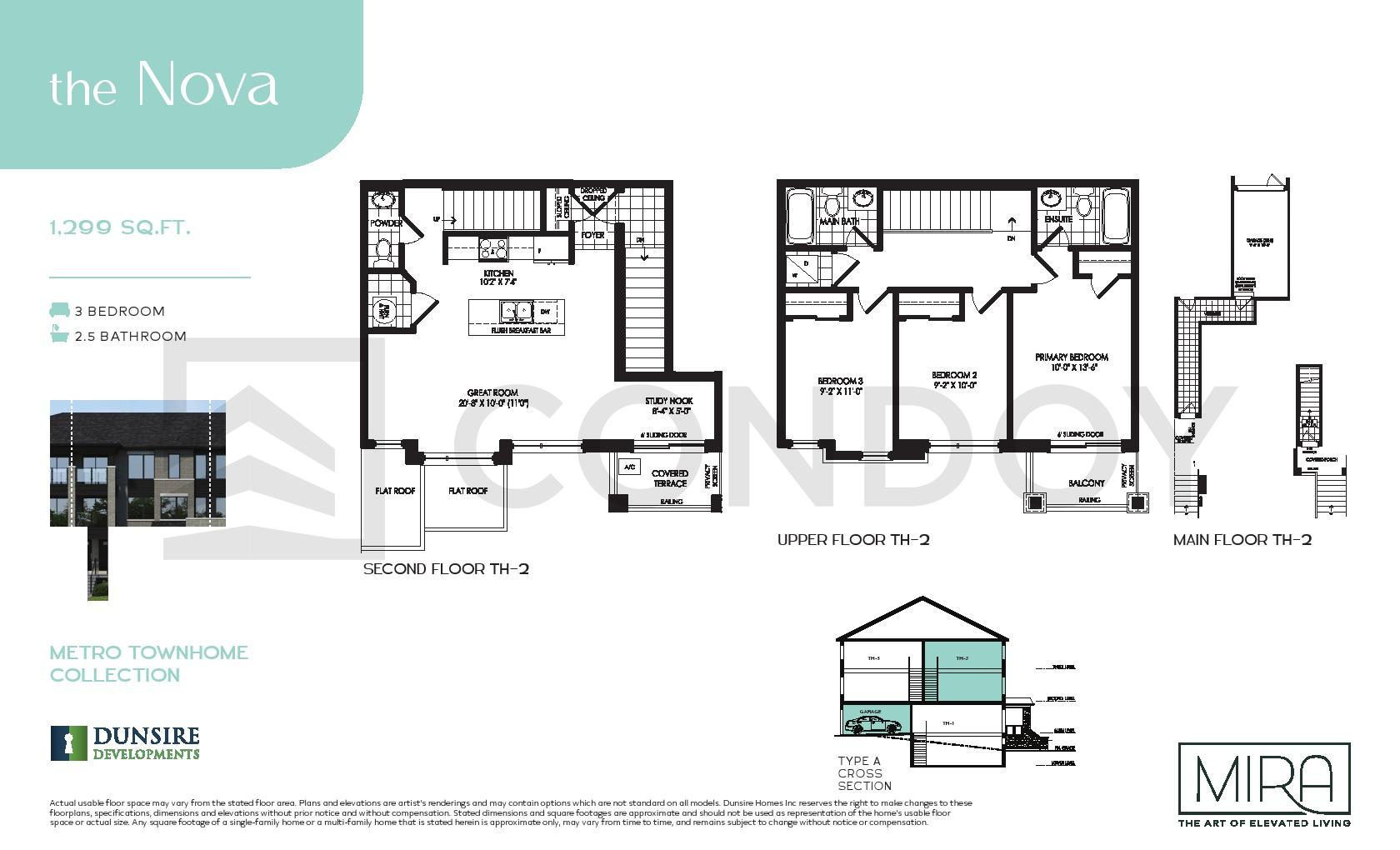 Mira Towns the Nova Floor plan