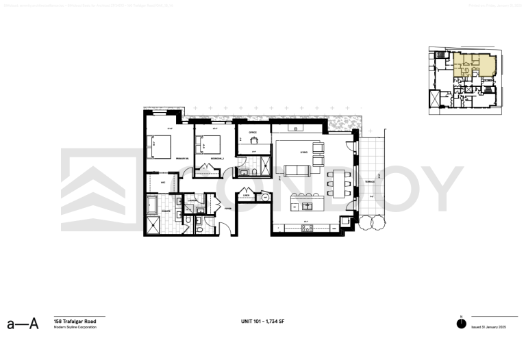 The Aristocrat Condos Unit 101 Floor Plan