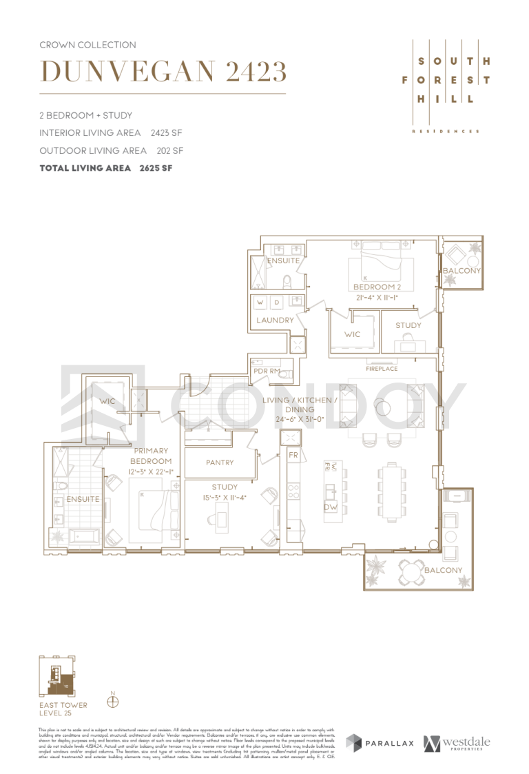 South Forest Hill Residences Dunvegan 2423 Floor plan