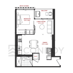 Junction Point Condos 1B_E Model Floor plan