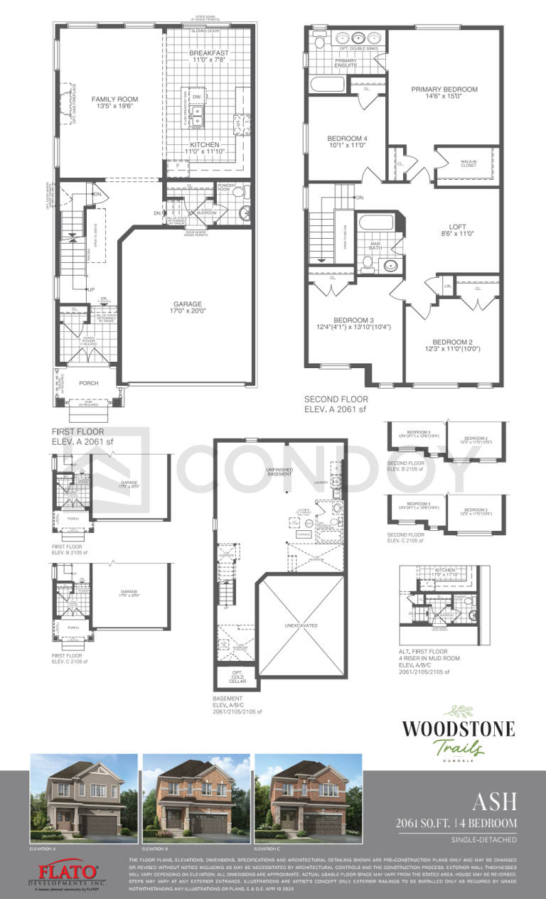 Woodstone Trails Homes ASH Floor Plans