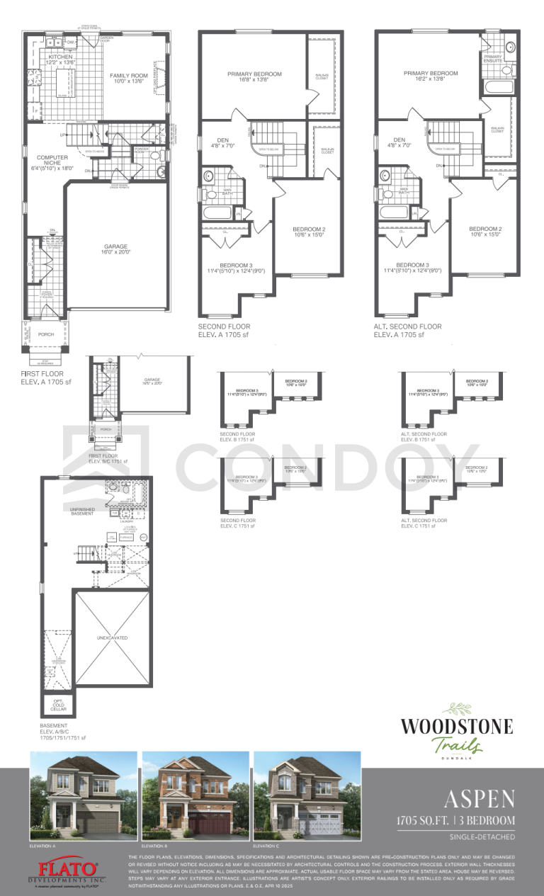 Woodstone Trails Homes ASPEN Floor Plans