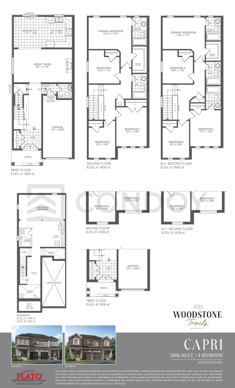 Woodstone Trails Homes CAPRI Floor Plans
