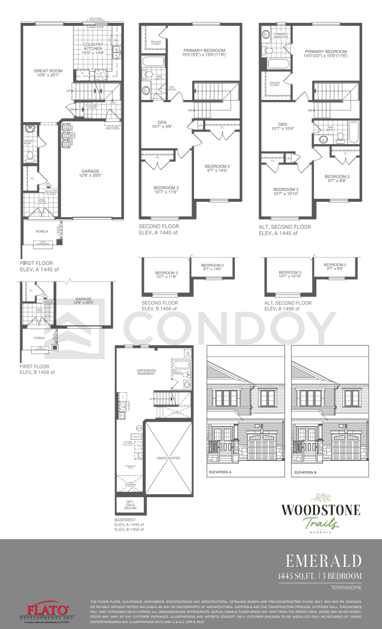 Woodstone Trails Homes EMERALD Floor Plans