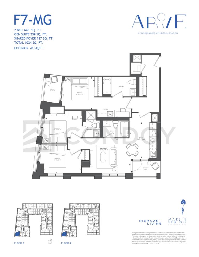 Above Condos F7-MG Unit Floor plan