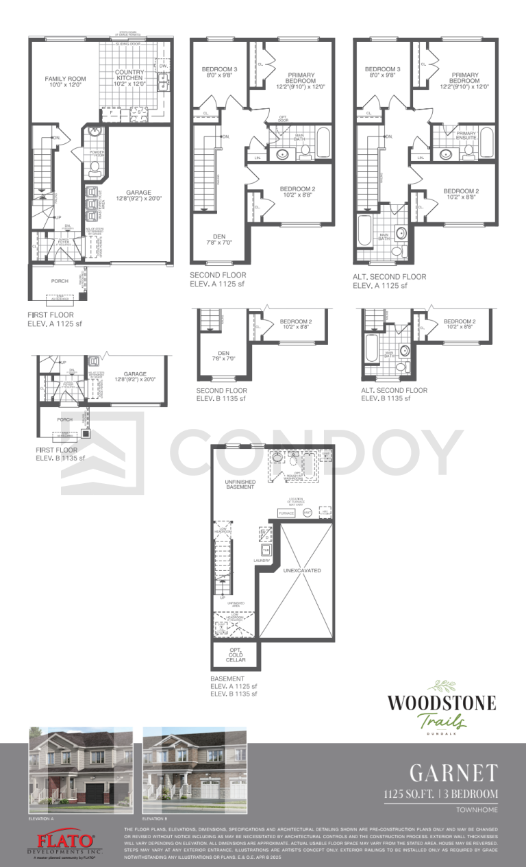 Woodstone Trails Homes GARNET Floor Plans
