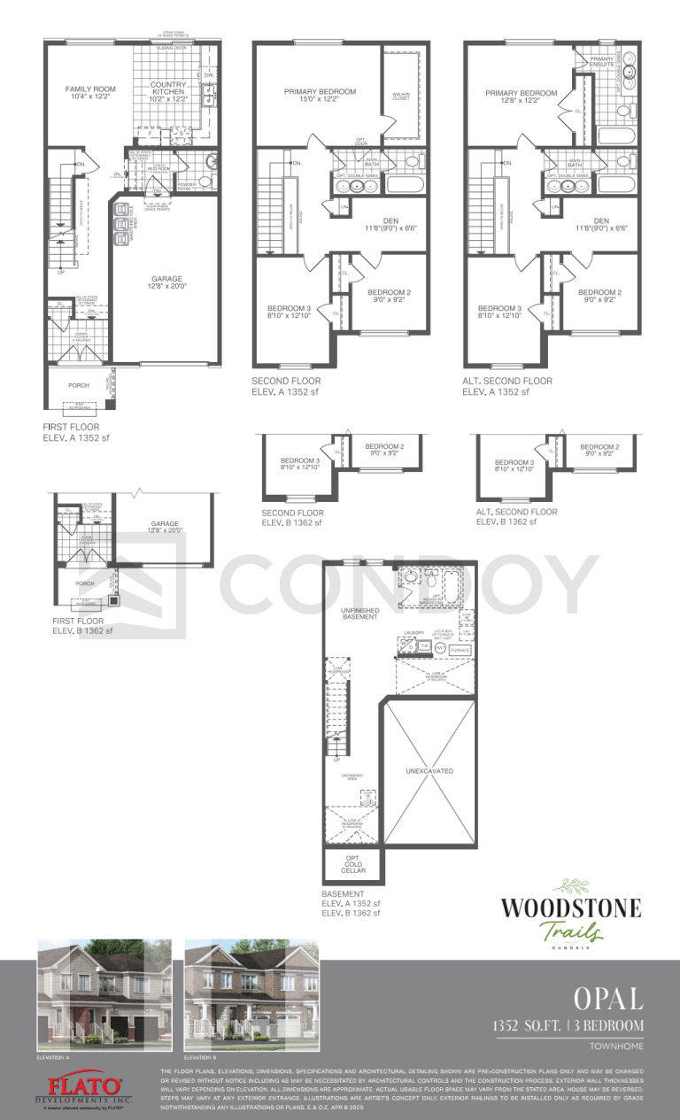 Woodstone Trails Homes Opal Floor Plans