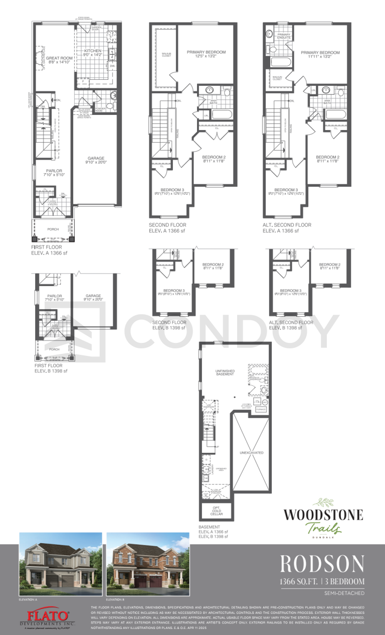Woodstone Trails Homes RODSON Floor Plans