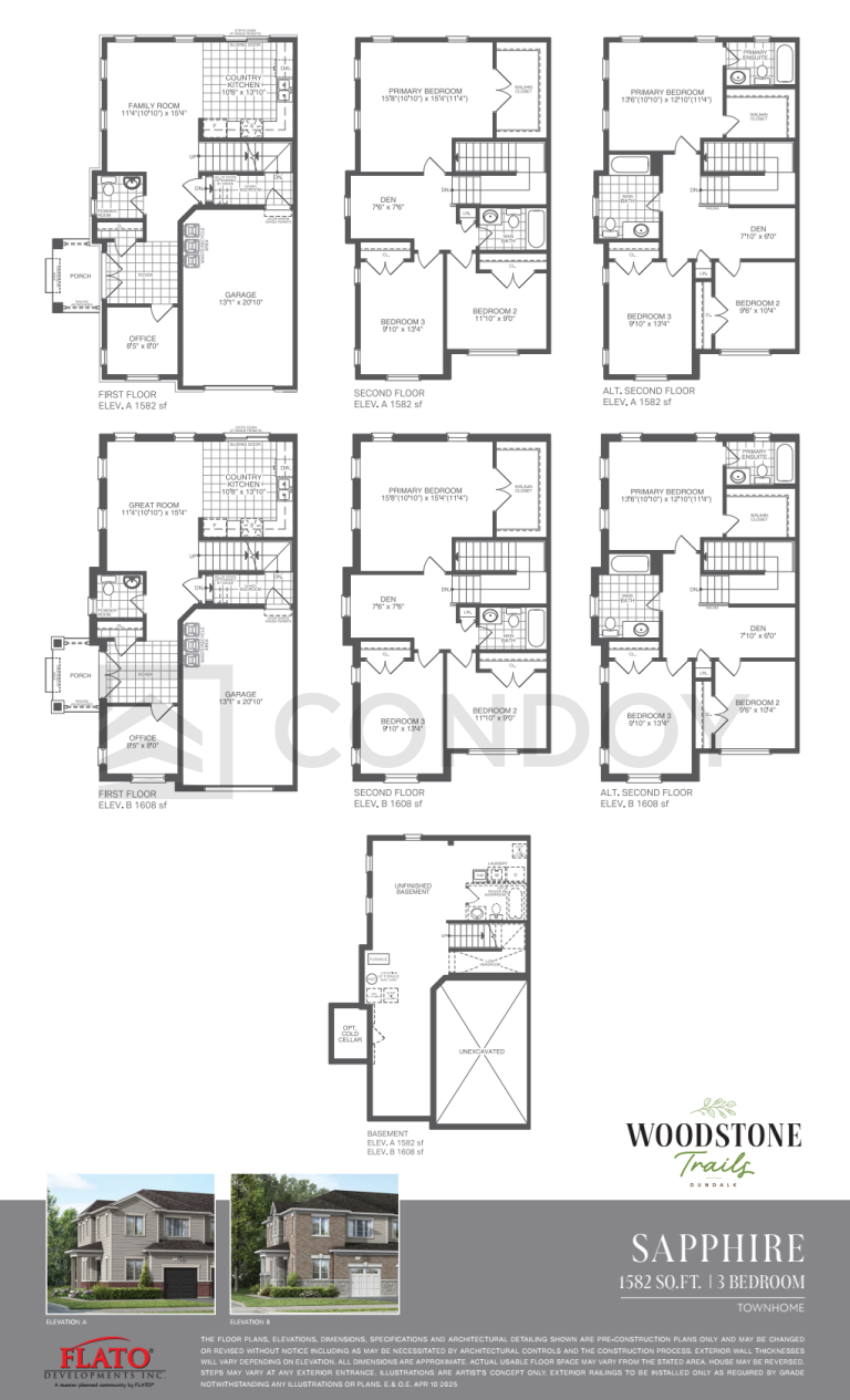 Woodstone Trails Homes SAPPHIRE Floor Plans