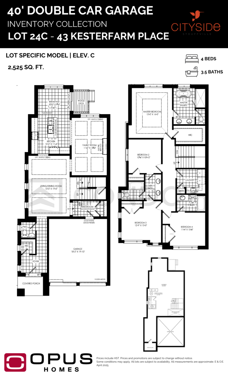 Cityside Towns Model LOT 24C Floor Plan