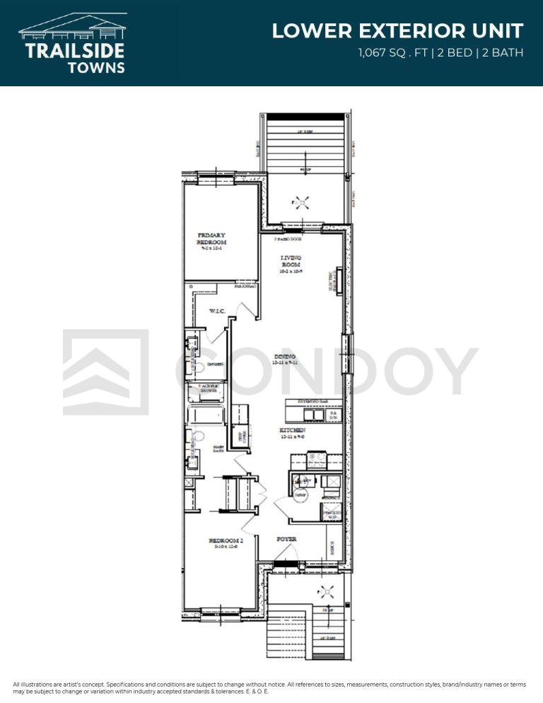 Trailside Towns Allen Lower – End Floor plan