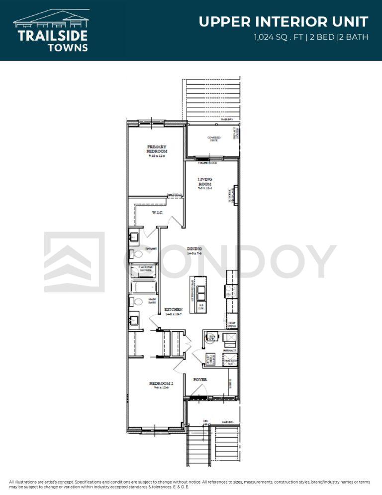 Trailside Towns Allen Upper - Interior Floor plan