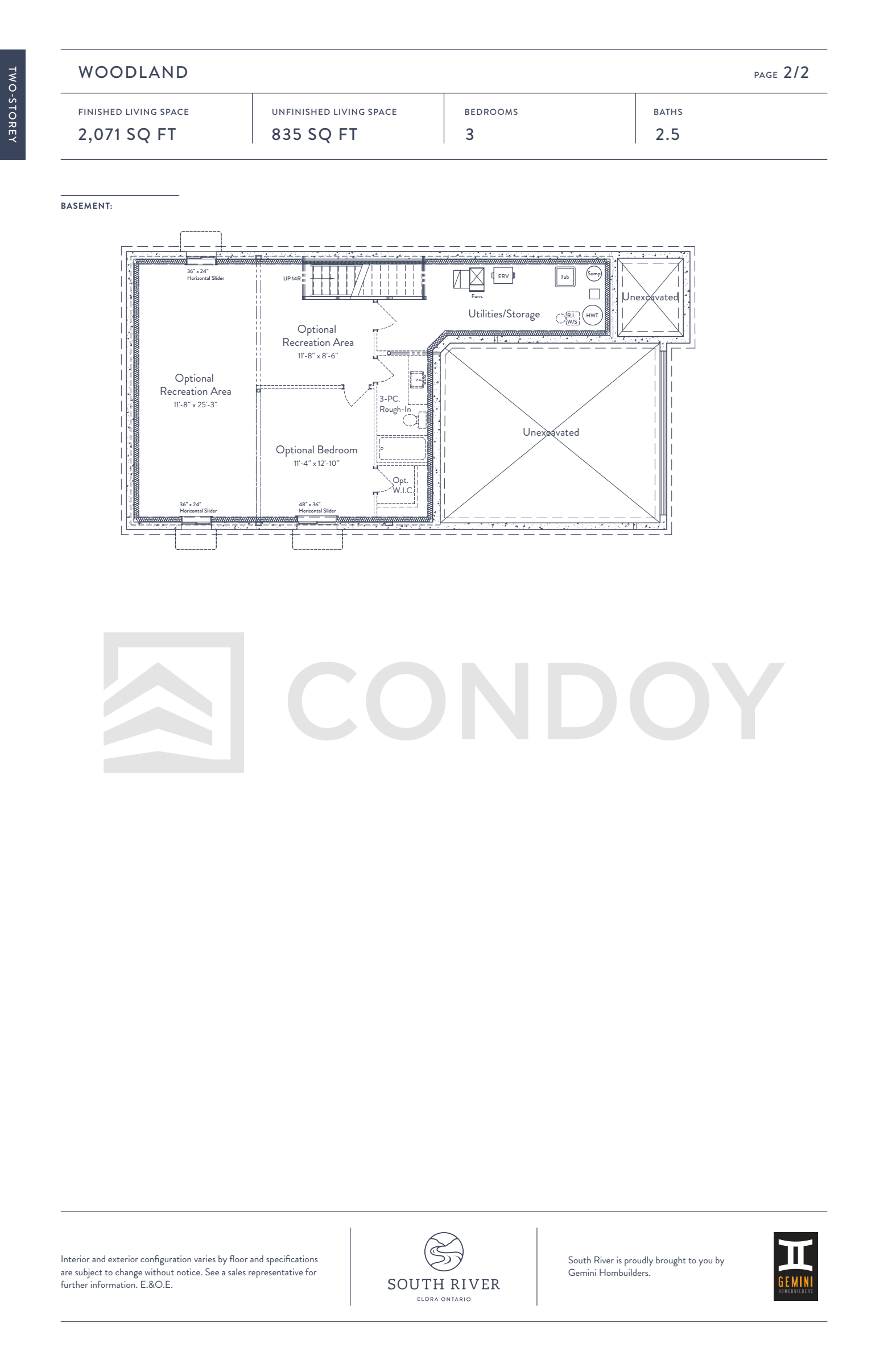 South River Woodland Floor Plan