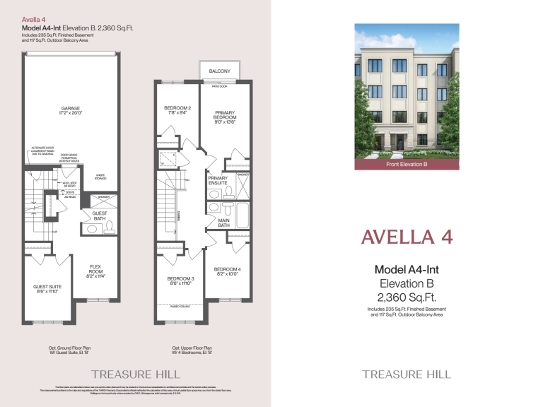 Avella 4 AVELLA Townhomes | AVELLA 4 | 2360 SQF | 4B