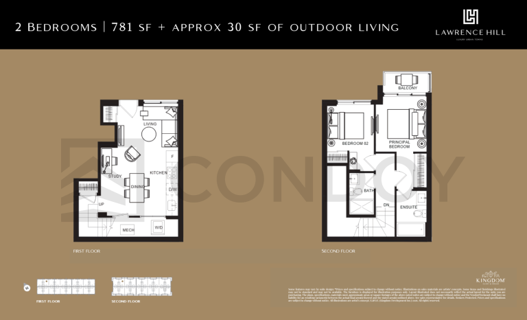 Lawrence-Hill-Towns 781 SQF floorplan